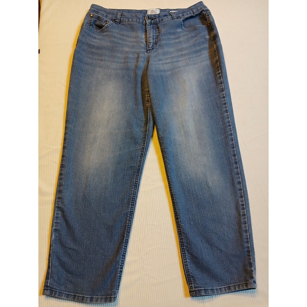 Just My Size By Hanes, Womens Classic Fit Blue Denim Straight Leg Jeans SZ 18